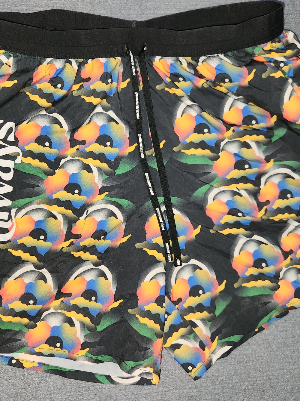 Men's Black Floral Print Swim Shorts #347